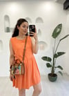 ORANGE 1351 KETEN ELBİSE