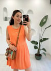 ORANGE 1351 KETEN ELBİSE