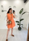 ORANGE 1351 KETEN ELBİSE
