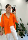 ORANGE KISA KOL GÖMLEK 