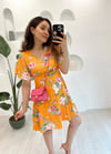 ORANJ 5635 ÇİÇEKLİ ELBİSE 