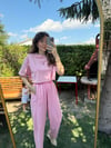 PEMBE 0057 ŞALVAR TSHİRT TAKIM 