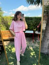 PEMBE 0057 ŞALVAR TSHİRT TAKIM 