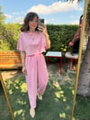 PEMBE 0057 ŞALVAR TSHİRT TAKIM 