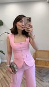 PEMBE 0252 YELEK PANTOLON TAKIM 