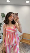 PEMBE 0530 ÇİZGİLİ BLUZ 