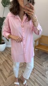 PEMBE 0695 ÇİZGİLİ GÖMLEK 