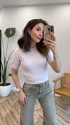 PEMBE 0703 PULLU KISA KOL TRİKO 