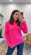 PEMBE 1096 SAÇ ÖRGÜLÜ KAZAK 