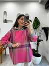 PEMBE 1254 KAPŞONLU SWEATSHİRT 