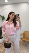 PEMBE 1366 ÇİZGİLİ GÖMLEK 