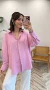 PEMBE 1478 OVERSİZE GÖMLEK 
