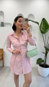 PEMBE 1585 KISA GÖMLEK ELBİSE 