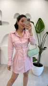 PEMBE 1585 KISA GÖMLEK ELBİSE 