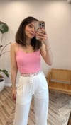 PEMBE 20901 ASKILI POLİAMİD ATLET