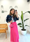 PEMBE 26471 PİLİSELİ ŞİFON ETEK 