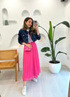 PEMBE 26471 PİLİSELİ ŞİFON ETEK 