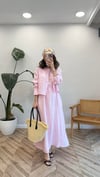 PEMBE 2770 BELLİ KUŞAKLI ELBİSE TAKIM 