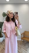 PEMBE 2770 BELLİ KUŞAKLI ELBİSE TAKIM 