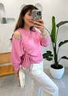 PEMBE 2858 TAŞLI SWEAT 