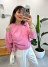 PEMBE 2858 TAŞLI SWEAT 