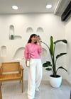 PEMBE 2858 TAŞLI SWEAT 