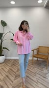 PEMBE 2917 DANTEL DETAY GÖMLEK