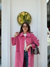 PEMBE 31134 OVERSİZE KABAN