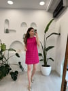 PEMBE 34794 FİSTOLU ELBİSE 