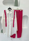PEMBE 3967 POPLİN GÖMLEK BAMBU TAKIM