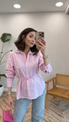 PEMBE 4013 BAĞCIKLI GÖMLEK
