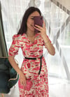 PEMBE 4230 PİLİSELİ ELBİSE 
