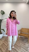 PEMBE 4345  DÜĞME DETAY GÖMLEK 