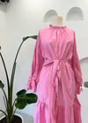 PEMBE 4724 TAFTA ELBİSE