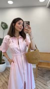 PEMBE 4800 NAKIŞ DETAY ELBİSE 