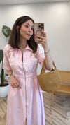 PEMBE 4800 NAKIŞ DETAY ELBİSE 
