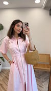 PEMBE 4800 NAKIŞ DETAY ELBİSE 