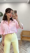 PEMBE 4830 İŞLEMELİ GÖMLEK