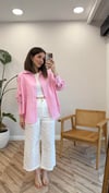 PEMBE 4907 OVERSİZE GÖMLEK 