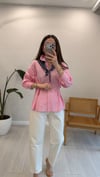 PEMBE 5803 ŞAL DETAY GÖMLEK 