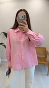 PEMBE 5803 ŞAL DETAY GÖMLEK 