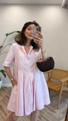 PEMBE 6441 PİLELİ  ELBİSE 