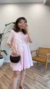 PEMBE 6441 PİLELİ  ELBİSE 