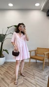 PEMBE 6441 PİLELİ  ELBİSE 
