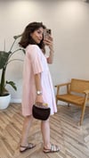 PEMBE 6441 PİLELİ  ELBİSE 