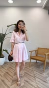 PEMBE 6441 PİLELİ  ELBİSE 