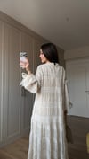PEMBE 6762 BÜZGÜ DETAY DESENLİ ELBİSE