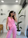 PEMBE 7156 YELEK PANTOLON TAKIM 