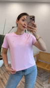 PEMBE 8178 KUZU DESEN TİŞÖRT