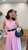 PEMBE 8211 POPLİN ELBİSE 